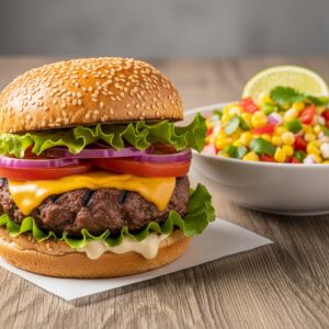boti burger with fries