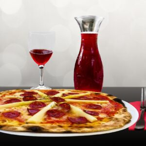 eat, pizza, drink, restaurant, wine, wine glass, carafe, plate, cutlery, knife, fork, glass, red wine, italy, italian cuisine, italian food, food, pizza, pizza, pizza, pizza, pizza